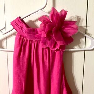 Entro Pink Ruffled Sleeveless Tank Top